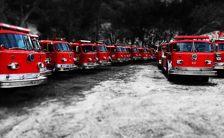 Hd Wallpaper Fire Trucks Red Black, Fire Truck Desktop Wallpaper