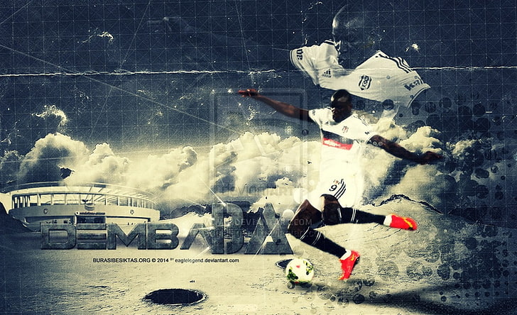 Demba ba, Besiktas J.K., Turkey, footballers, soccer, soccer pitches, HD wallpaper