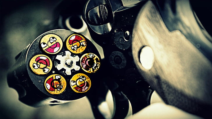 Smiley Face Ammunition HD, awesome face, guns