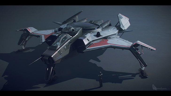 Star Citizen, anvil aerospace, fighter plane, air vehicle, military