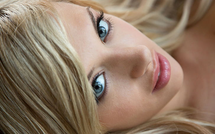 face, model, blonde, Emma Mae, HD wallpaper