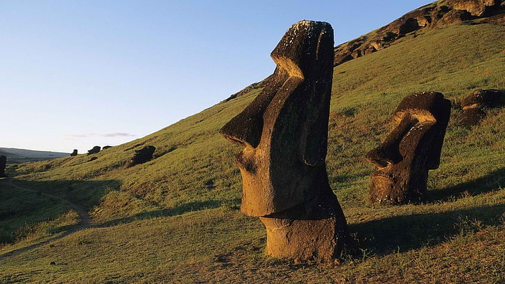 easter, island, moai, statues