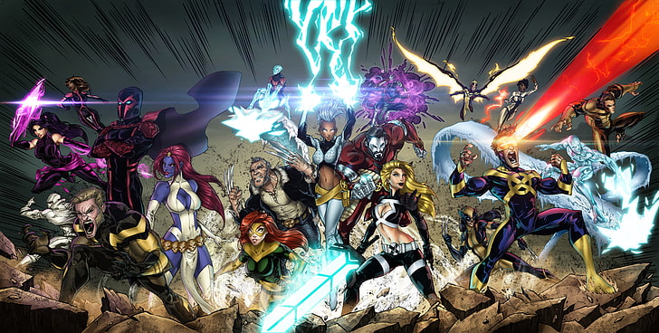 Mystic, Wolverine, Storm, Rogue, Magneto, Marvel Comics, Professor X, HD wallpaper