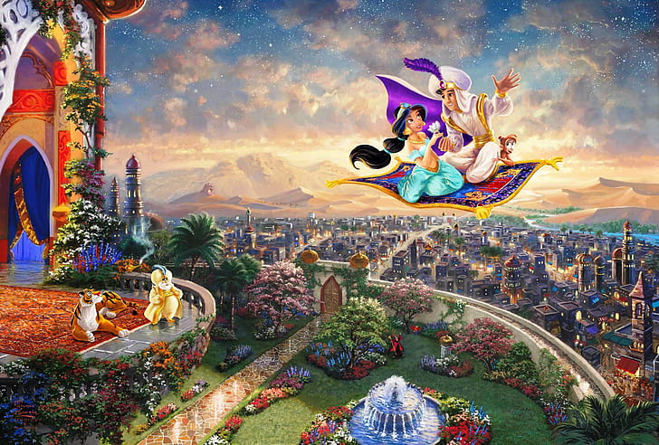 Digital Backdrop Princess Jasmine Princess Jasmine Aladdin Magic Carpet Digital Backdrop Flying Carpet Photography Backdrop