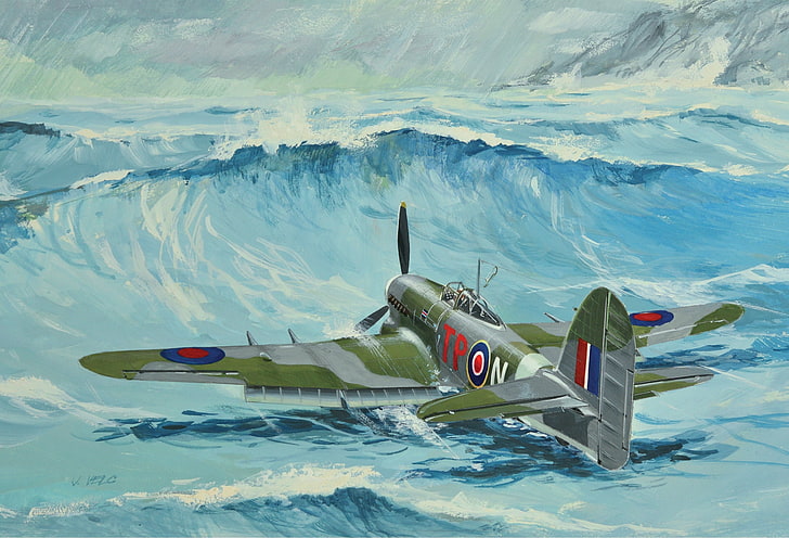 Art, fighter-bomber, RAF, The second World war, Hawker, Typhoon Mk.Ib