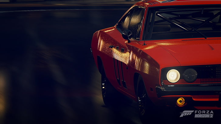 red Forza coupe with text overlay, Forza Horizon 2, Forza Motorsport, HD wallpaper