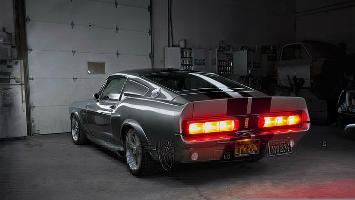 gray and black Shelby GT500 Eleanor, Mustang, Ford, Muscle car, HD wallpaper