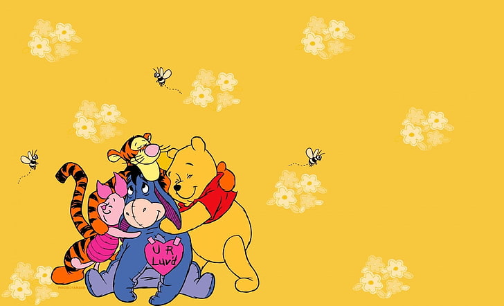 winnie the pooh beautiful pictures, nature, childhood, sky, HD wallpaper