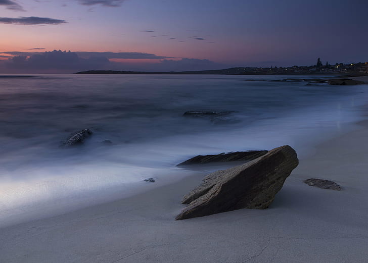 seashore photography, Cronulla Beach, Beach Rock, Rock Formation, HD wallpaper