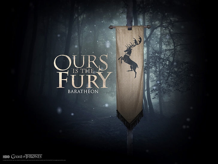 Game of Thrones Ours is the Fury Baratheon poster, A Song of Ice and Fire, HD wallpaper