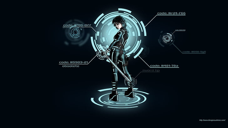 Tron character illustration, Tron: Legacy, movies, technology, HD wallpaper
