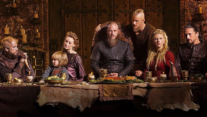 seven Game of Thrones characters, Vikings, Ragnar Lodbrok, Lagertha Lothbrok, HD wallpaper