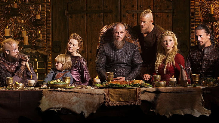 Vikings (TV series), Lagertha Lothbrok, Floki, men, Ragnar Lodbrok