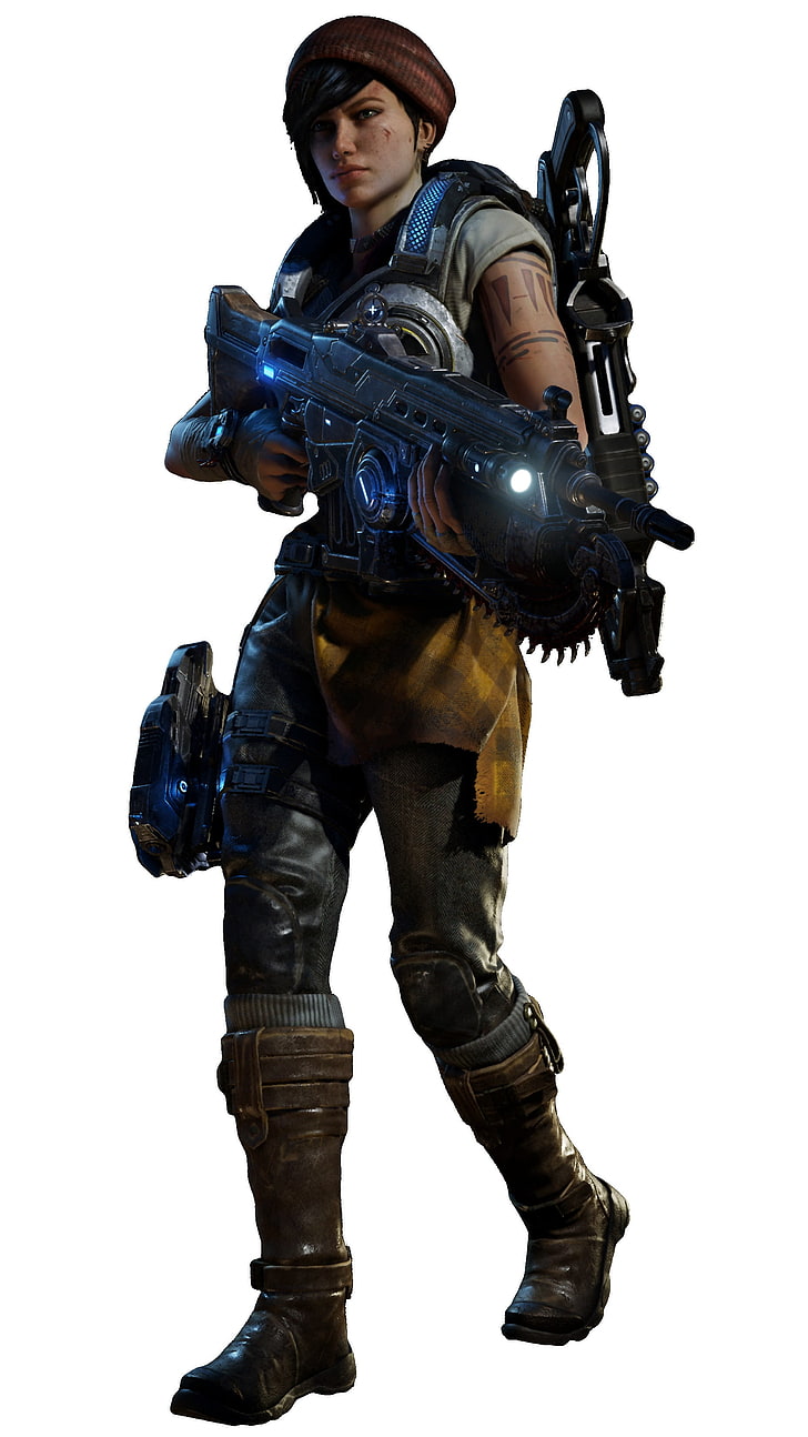 Gears of War 4 female character, PC gaming, kait diaz, white background