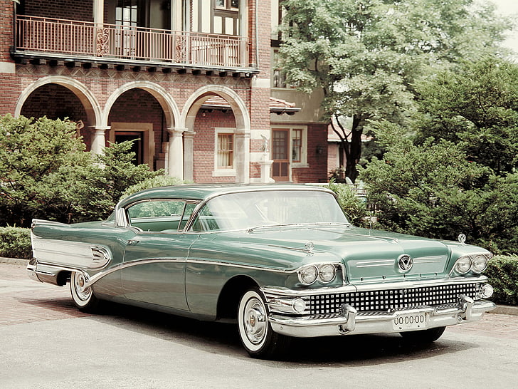 1958, buick, coupe, luxury, retro, riviera, super, HD wallpaper