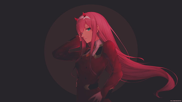 Hd Wallpaper Female Pink Haired Anime Anime Girls Picture In Picture Darling In The Franxx Wallpaper Flare