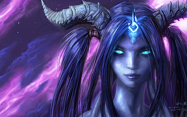 Warcraft, World Of Warcraft, Blue Eyes, Demon, Draenei (World Of Warcraft)