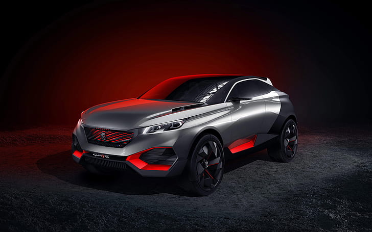 Peugeot Quartz Concept, gray suv, peugeot concept