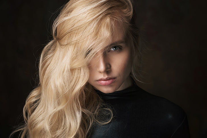 Maria Popova, women, blonde, face, portrait, model, hair, blond hair