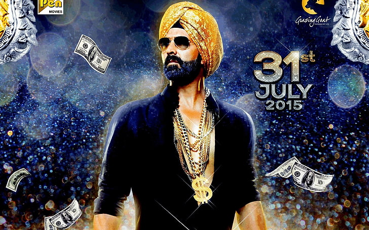 Singh Is Bling 2014, man wearing turban headdress, sport shirt, and necklaces graphic wallpaper