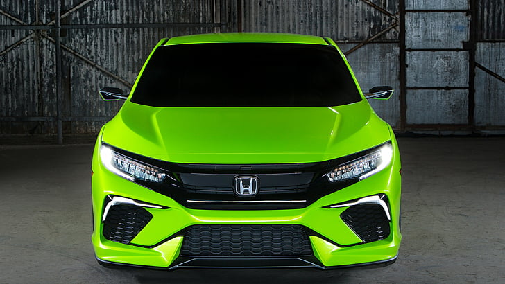  Fondo de pantalla HD sedán Honda verde, Honda Civic, Concepto, Salón del automóvil de Tokio