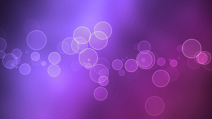 pink bubbles, glare, circles, purple, defocused, abstract, backgrounds, HD wallpaper