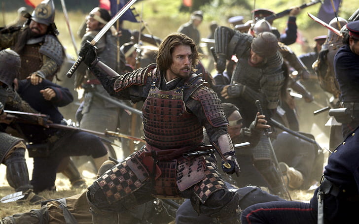 Tom Cruise The Last Samurai, black and white handled samurai sword, HD wallpaper