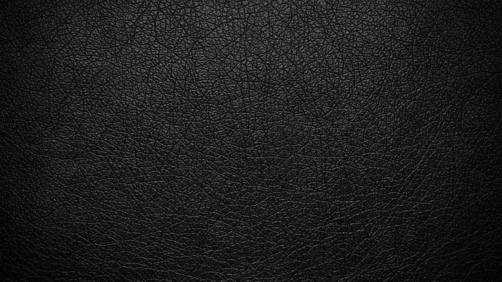 black leather, texture, backgrounds, textured, pattern, dark, HD wallpaper