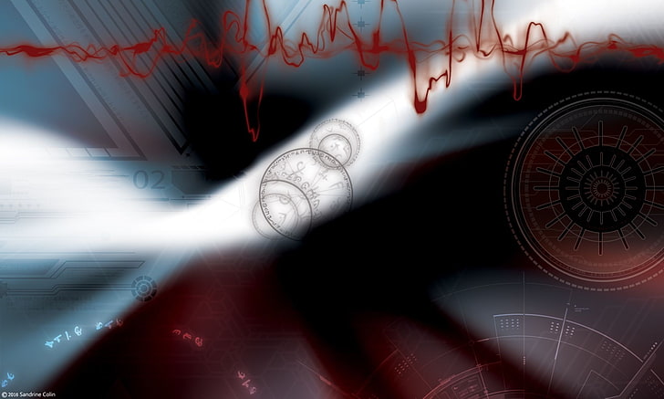 digital art, blood, circle, abstract, numbers, lines, geometry