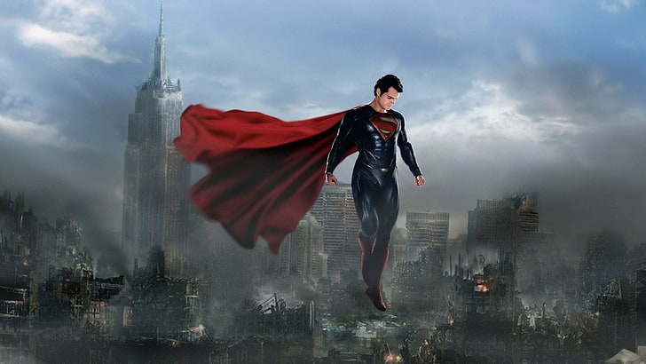 Superman, movies, one person, cloud - sky, nature, adult, fog, HD wallpaper
