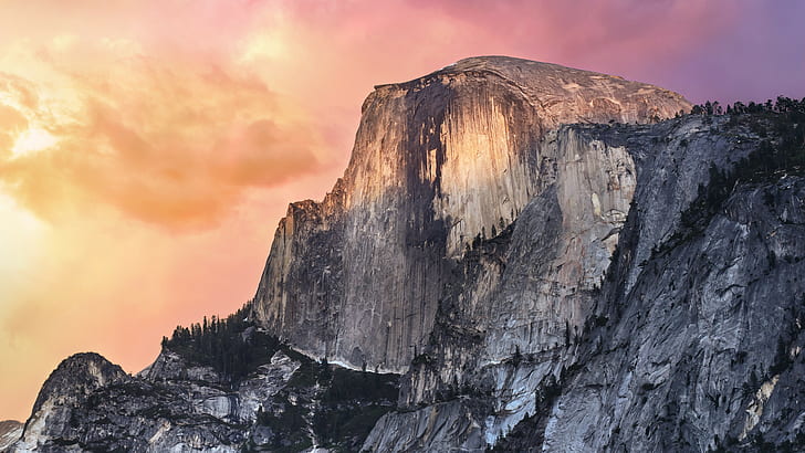 rock, USA, Half Dome, nature, mountains, Yosemite National Park, HD wallpaper