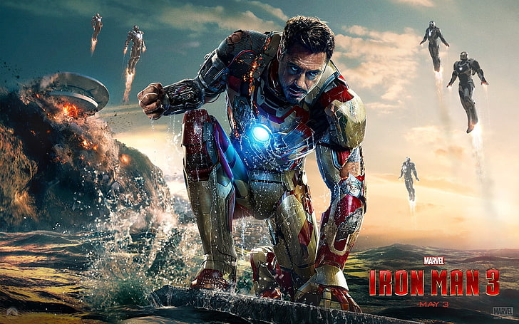 Iron Man 3 wallpaper, Marvel Cinematic Universe, men, nature, HD wallpaper