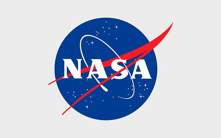 HD wallpaper: NASA, logo, simple, vector art, blue, studio shot, white  background | Wallpaper Flare