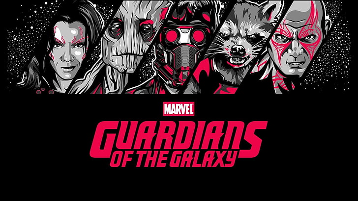 Marvel Guardians of the Galaxy wallpaper, Star Lord, Gamora, Rocket Raccoon