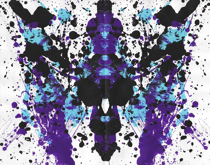 Rorschach test, paint splatter, ink, symmetry, pattern, one person, HD wallpaper