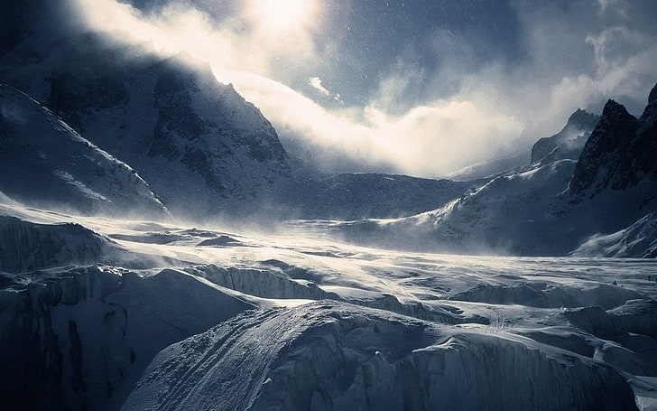 landscape with snow and mist, winter, scenics - nature, cold temperature, HD wallpaper