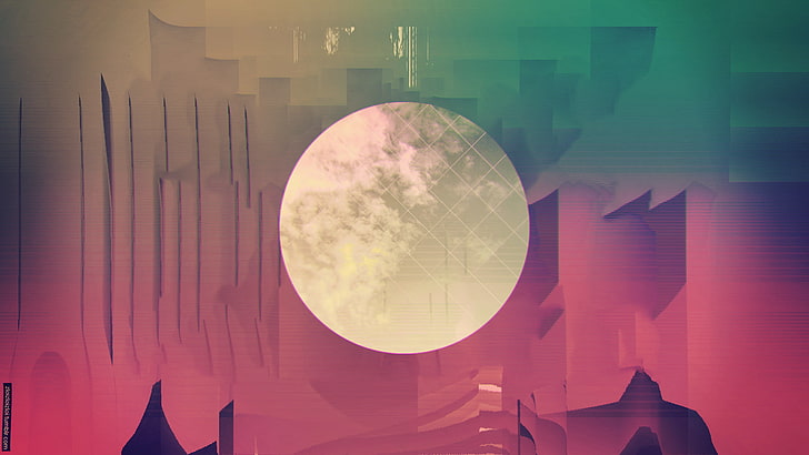 glitch art, abstract, digital composite, reflection, no people, HD wallpaper