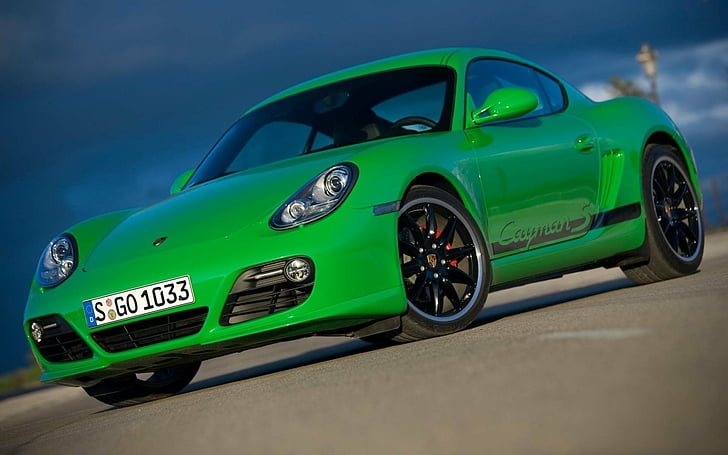 Porsche, Porsche Cayman, Car, Green Car, Porsche Cayman S, Sport Car, HD wallpaper
