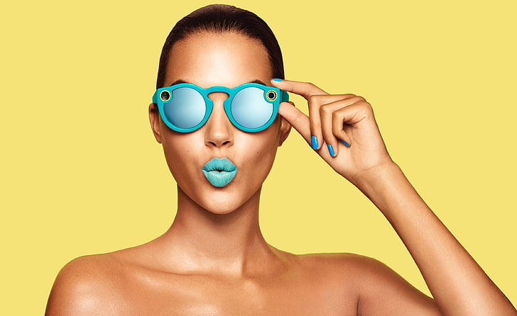 snapchat glasses 4k hd  download, headshot, portrait, yellow, HD wallpaper