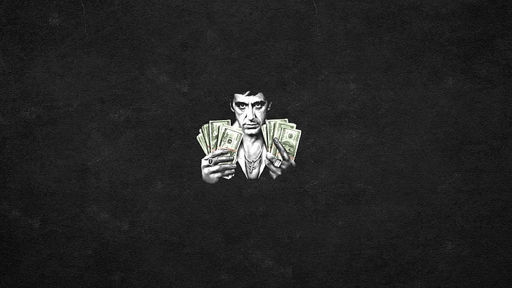 Al Pacino, black background, Scarface, Tony Montana