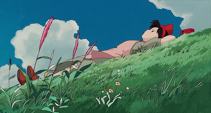 Kiki, Hayao Miyazaki, Studio Ghibli, anime girls, retro style, HD wallpaper