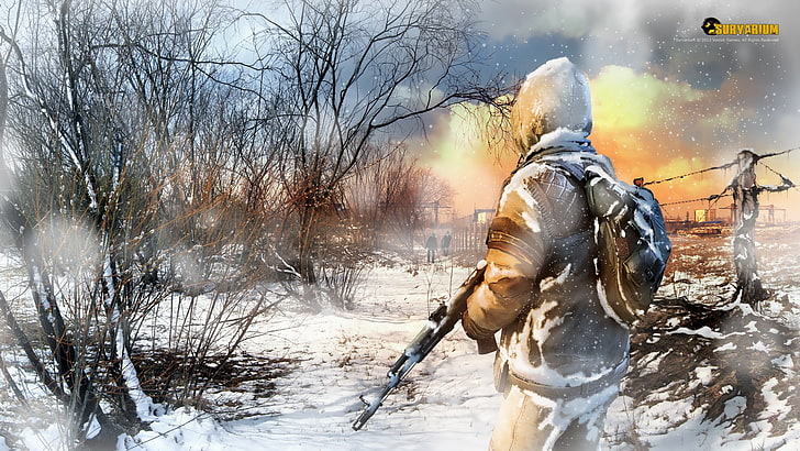 person holding assault rifle game application, Survarium, apocalyptic, HD wallpaper