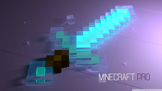 Hd Wallpaper Minecraft Pixels Video Games Diamond Sword
