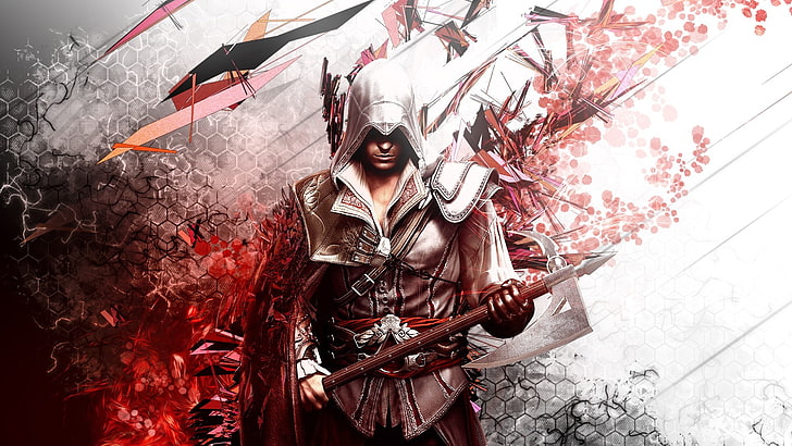 artwork, assassins creed, Assassins Creed 2, video games, real people