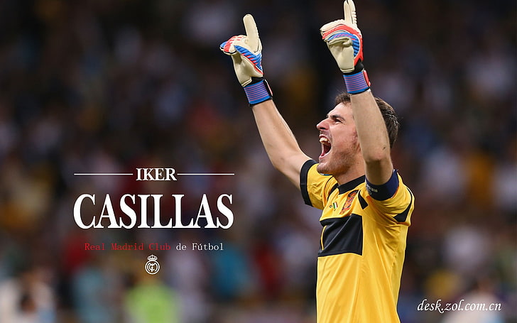 Real Madrid star Iker Casillas HD Wallpaper 04, success, emotion