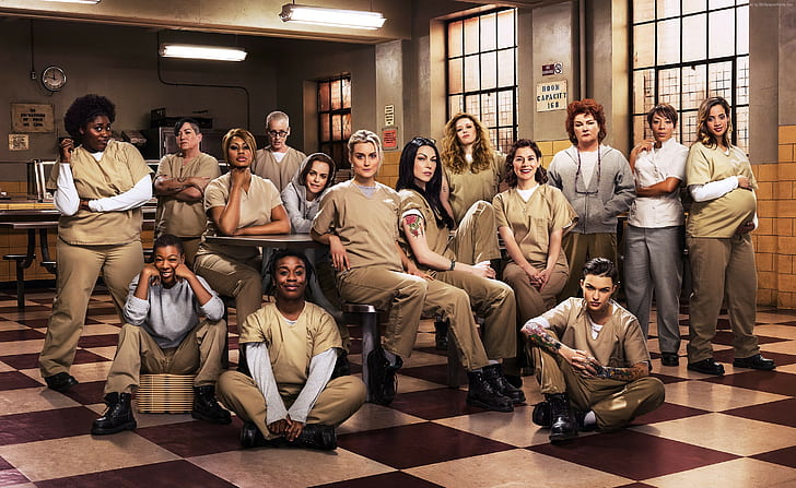 prison, Laura Prepon, full cast, Taylor Schilling, Orange is the new black, HD wallpaper