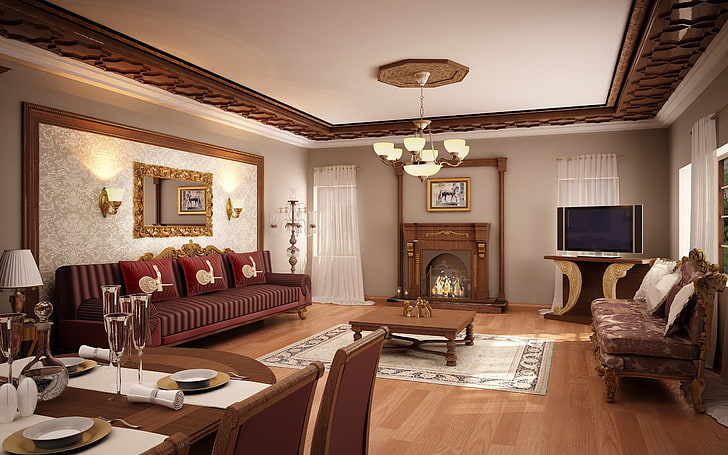 interior, living rooms, interior design, indoors, furniture, HD wallpaper