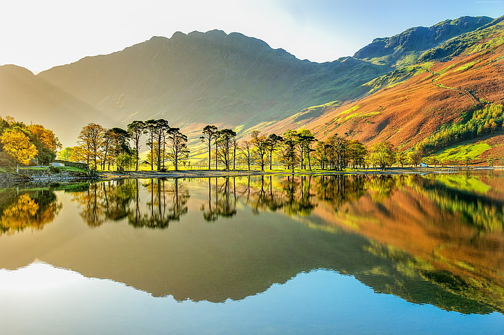 England, Cumbria, National Park, 4K, Lake Buttermere, mountains