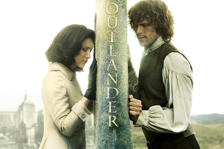 Outlander move poster, Season 3, Sam Heughan, Caitriona Balfe, HD wallpaper