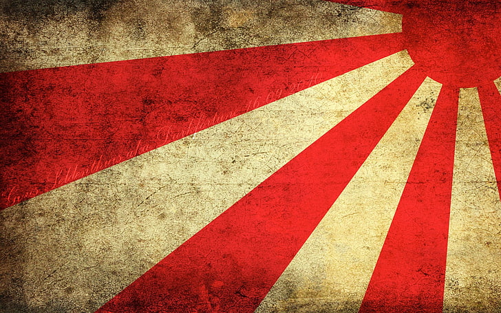 red, white, and yellow area rug, simple background, artwork, Sun, HD wallpaper